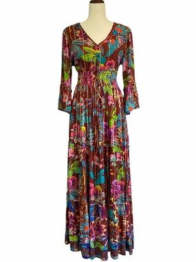 Me 2 Magic Anthropologie Floral Boho Maxi Dress